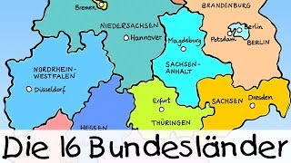 💡 Die 16 Bundesländer  Kinderlieder zum Lernen [upl. by Nnyledam]