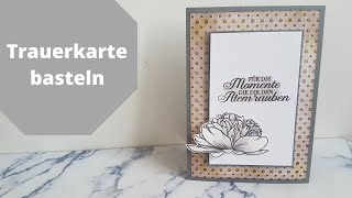 Trauerkarte basteln  Creative Depot Stempel mit Alkoholmarkern colorieren [upl. by Mac882]