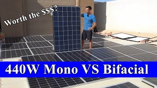 440W Mono Solar Panels VS 410W Bifacials Worth the extra cost [upl. by Atikcir595]