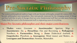 Pre Socratic Philosophers  Greek Philosophy  First Philosophers  Ancient western Philosophy [upl. by Amaleta]