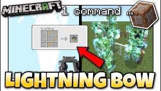 Minecraft  LIGHTNING BOW  Easy Command Tutorial  MCPE  Xbox  JAVA  Bedrock [upl. by Ielarol233]