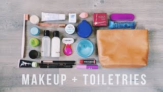 How to Pack Makeup  Toiletries in ONE BAG  Travel Hacks for the Minimalist [upl. by Yam]