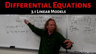 Differential Equations Lecture 31 Linear Models [upl. by Ahsilla]