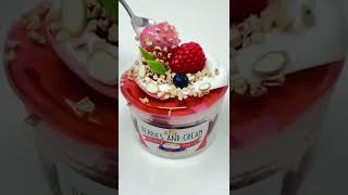 ASMR Berries amp Cream Parfait Slime [upl. by Ackler187]