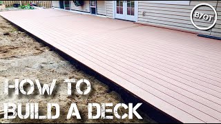 HOW TO BUILD A DECK  START TO FINISH Part 2 of 2 [upl. by Attelahs203]