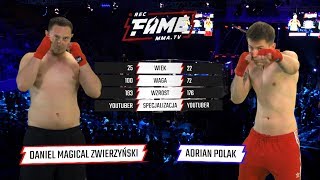 FAME MMA 1 Daniel quotMagicalquot Zwierzyński vs Adrian quotPolakquot Polański Cała Walka [upl. by Tallbott]