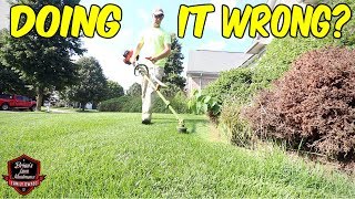 quotYoure Going The Wrong Wayquot My Trimming Technique Trimming Grass [upl. by Yelahc]