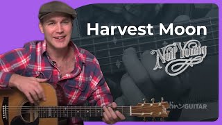 How to play Harvest Moon by Neil Young  Guitar Lesson [upl. by Kaine379]