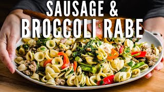 Orecchiette with Sausage Broccoli Rabe and Cherry Peppers [upl. by Naleag]