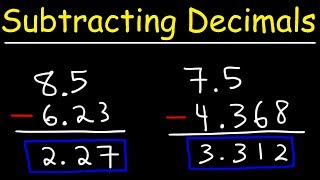 Subtracting Decimals  Keeping It Simple [upl. by Terchie]