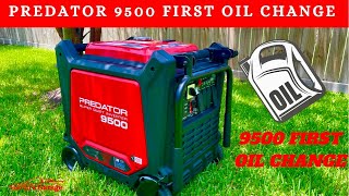 Harbor Freight Predator 9500watt super quiet inverter generator FIRST OIL CHANGE [upl. by Yelsha432]