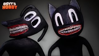 Cartoon Cat amp Cartoon Dog ➤ Trevor Henderson Creatures ★ Polymer Clay Tutorial [upl. by Nalani]