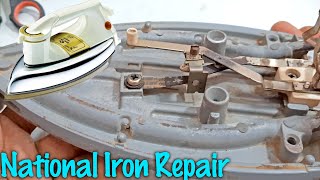 How to repair national electric iron at home full detail in Urdu Hindi [upl. by Arahahs]