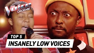 Most UNEXPECTED LOW amp DEEP VOICES in The Voice Kids [upl. by Thomasina]