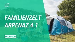 Zelt Arpenaz Family 41  Familienzelt von DECATHLON [upl. by Bret]