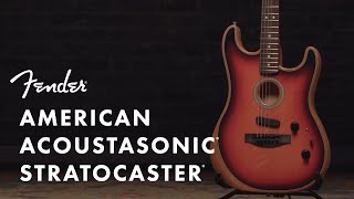 Inside The American Acoustasonic Stratocaster  Fender [upl. by Yra]