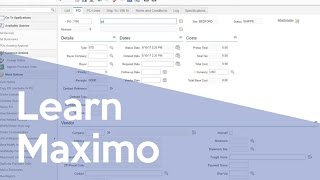 Purchasing for Work Orders in Maximo [upl. by Htiekel486]
