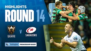 Northampton v Saracens  HIGHLIGHTS  Thrilling 71Point Match  Gallagher Premiership 202324 [upl. by Giffy]