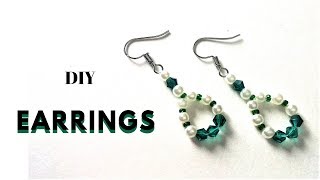 5 MINUTES DIY Earrings Beading tutorial  how to make earrings [upl. by Felicity]