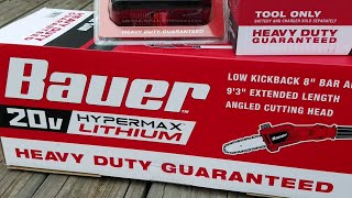 BAUER 20v HYPERMAX™ LithiumIon Cordless Pole Saw  Tool Only JamesBondJB007 [upl. by Eruot]