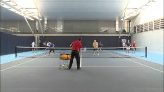 Cardio Tennis  Drills  Three Volley Across [upl. by Noiraa]