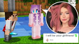 I Hired A Girl For 5 To Be My Girlfriend In Minecraft [upl. by Sinegold715]