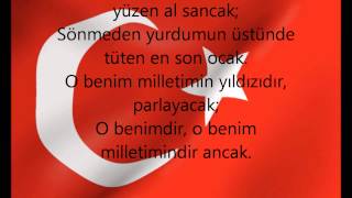 istiklal marşı sozleriturkish anthem lyrics HD [upl. by Wrdna]