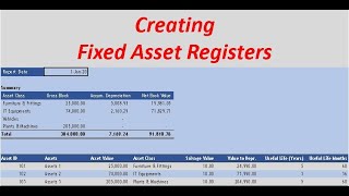 Creating Fixed Assets Registers [upl. by Krell]