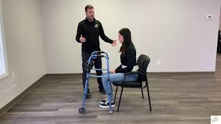 5 Sit to Stand Transfers and Walker Safety [upl. by Drofhsa]