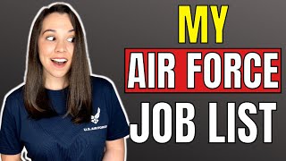 Air Force Job Selection  Submitting my OFFICIAL job list with my recruiter [upl. by Yeleak]