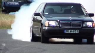 Mercedes S 600 V12 Biturbo 0270kmh acceleration and burnout  KO 860 [upl. by Annairdna416]