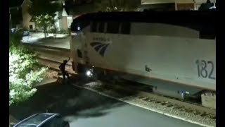 PASSENGER CLOSE CALL WITH AMTRAK IN ASHLAND VA [upl. by Emrich]