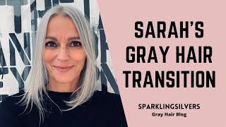 GRAY HAIR TRANSITION STORY  DARK TO NATURAL SILVER HAIR [upl. by Ahsinrev]