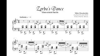 Zorba The Greek  Piano sheet music  Virtuoso version [upl. by Aber516]