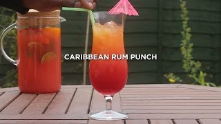 FRUITY Caribbean RUM PUNCH recipe Made EASY [upl. by Suiddaht]