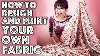 How to Design and Print Your Own Fabric Step by Step Tutorial  Sew Anastasia [upl. by Larina]