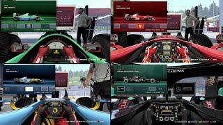 All Classic Cars on F1 2020 Engine Start Up Sound  Going Through Eau Rouge [upl. by Bluh]