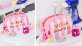 How to Make a Makeup Bag Cake  Tan Dulce [upl. by Soirtimid]