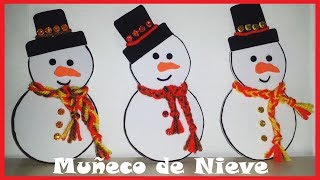 Cómo hacer un Muñeco de Nieve  Foam Snowman DIY Christmas Ornament Simple y Creativo [upl. by Ronel]