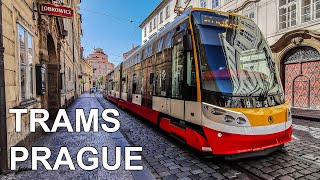 🇨🇿 Trams in Prague  Tramvaje v Praze 4K 2020 [upl. by Jerome]