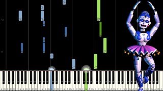 FNAF Ballora Song  Dance To Forget  TryHardNinja Piano Tutorial Synthesia [upl. by Sollows53]