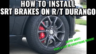 How to Install Front SRT Brembo Brakes on a Durango RT [upl. by Atilek]