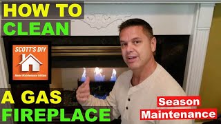 How to clean your Gas Fireplace  Maintenance DIY [upl. by Atsahs720]