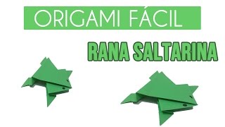 Rana de papel que salta  Origami para niños [upl. by Siramed]