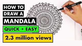 how to draw MANDALA ART for beginners  Vijayta Sharma [upl. by Rehprotsirhc]