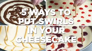 5 Ways to Put Swirl in Your Cheesecake [upl. by Monson854]