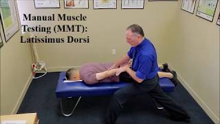 Manual Muscle Testing MMT Latissimus Dorsi Lats [upl. by Allana]