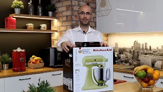 Mikser KitchenAid Artisan  unboxing pierwsze ciasto recenzja  brodasystempl [upl. by Goldstein]