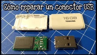 CÓMO REPARAR UN CONECTOR USB DAÑADO [upl. by Uzzia]