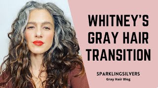 GRAY HAIR TRANSITION STORY  WHITNEY [upl. by Enneite]